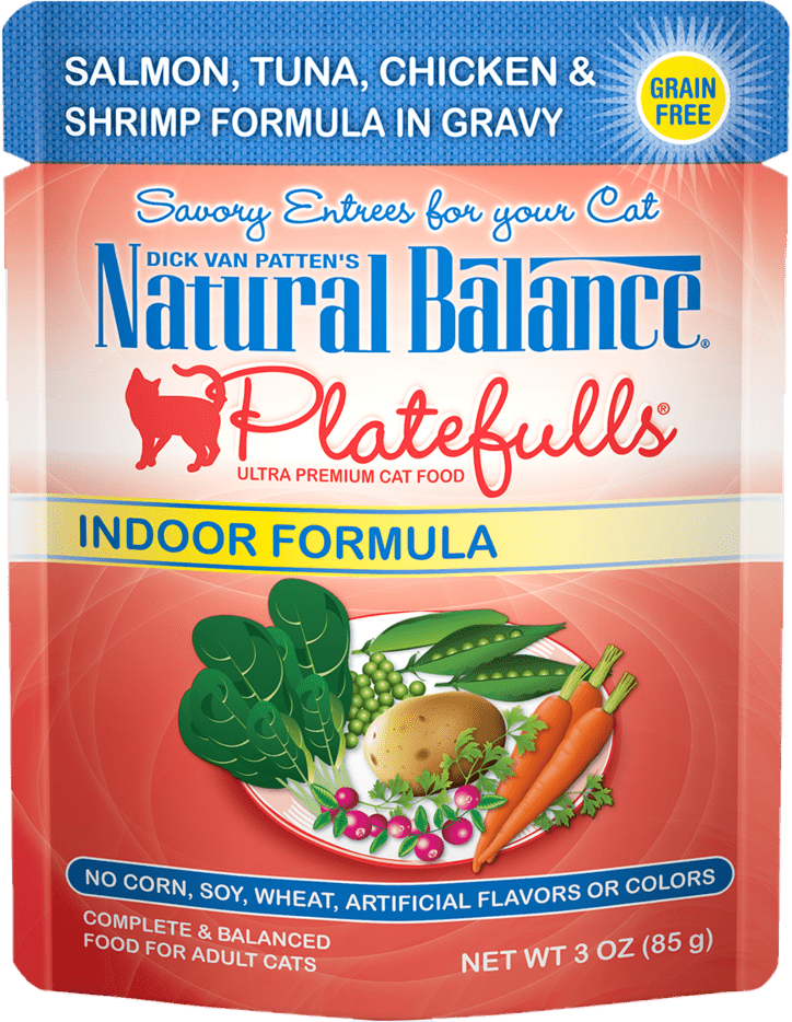 Natural Balance Platefulls Indoor Salmon, Tuna, Chicken & Shrimp In Gravy